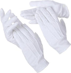 White Dress Gloves 2 Pairs Soft High Elasticity Uniform Gloves for Church Usher Funeral Parade Men Women, Practical Everyday Use