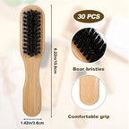 20 Pack Boar Bristle Hair Brushes, Soft Natural Bristles, Wooden Handle, for Women Men Thick Fine Hair, Natural Wood