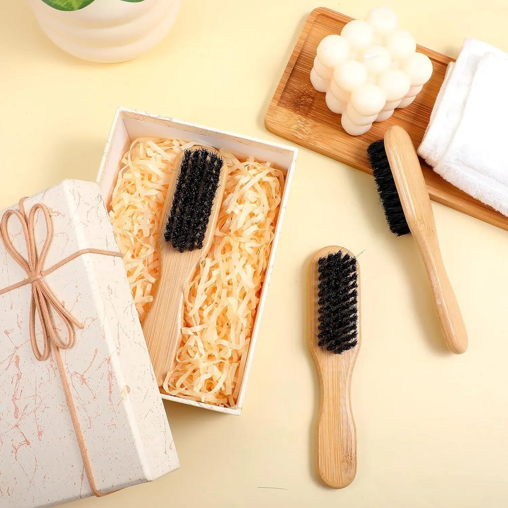 20 Pack Boar Bristle Hair Brushes, Soft Natural Bristles, Wooden Handle, for Women Men Thick Fine Hair, Natural Wood