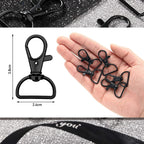 Swivel Snap Hooks with 1 Inch D Ring Lobster Clasps for Tactical Gear and Dog Leashes, 35 Pcs, 25mm, Daily Comfort Use