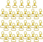 Swivel Snap Hooks with 1 Inch D Ring Lobster Clasps for Tactical Gear and Dog Leashes, 35 Pcs, 25mm, Daily Comfort Use