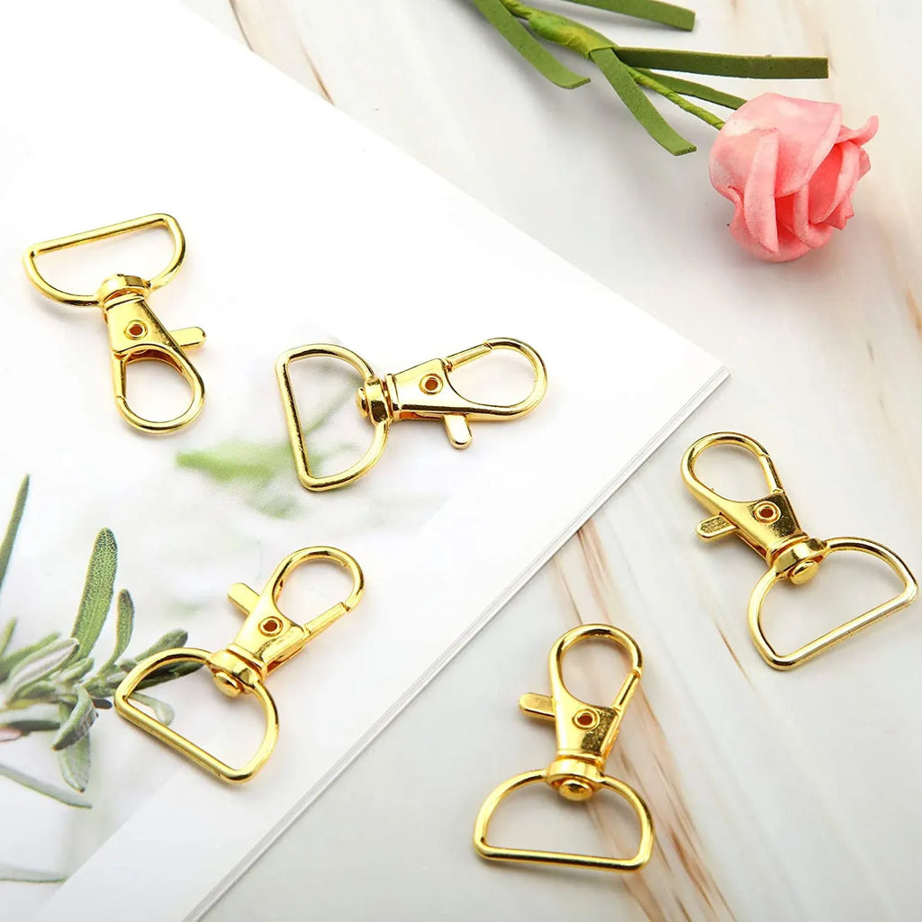 Swivel Snap Hooks with 1 Inch D Ring Lobster Clasps for Tactical Gear and Dog Leashes, 35 Pcs, 25mm, Daily Comfort Use