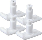 Universal Walker Ski Glides 4 Pack, Mobility Aid Accessory for Seniors, White, Practical Everyday Use, Durable Replacement Accessory