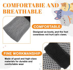 4 Pcs Cat Anti Scratch Mittens, Adjustable Breathable Mesh Claw Covers for Bathing and Nail Trimming, Gray, XL Size