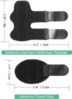 5 Pcs Trigger Finger Splint Set, Adjustable Knuckle Immobilizer and Straightening Support for Arthritis Relief, Black