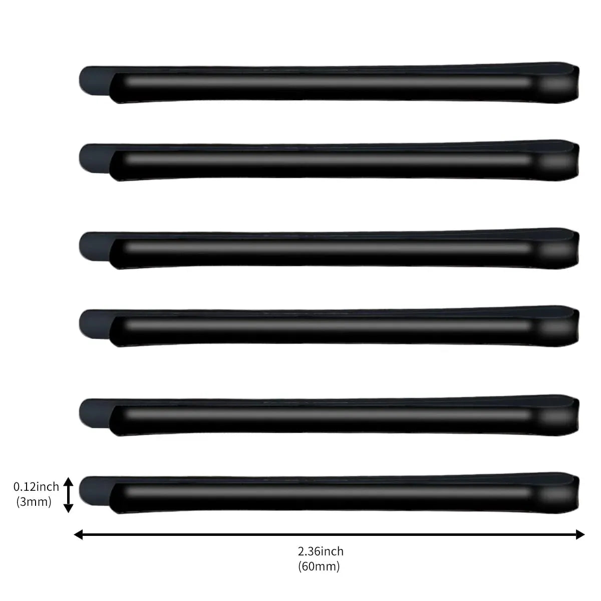 Jumbo Metal Bobby Pins, Glossy Hair Clips for Thick Long Hair, 50 Pcs, Black, Daily Comfort Use, for Men Women and Everyday Wear