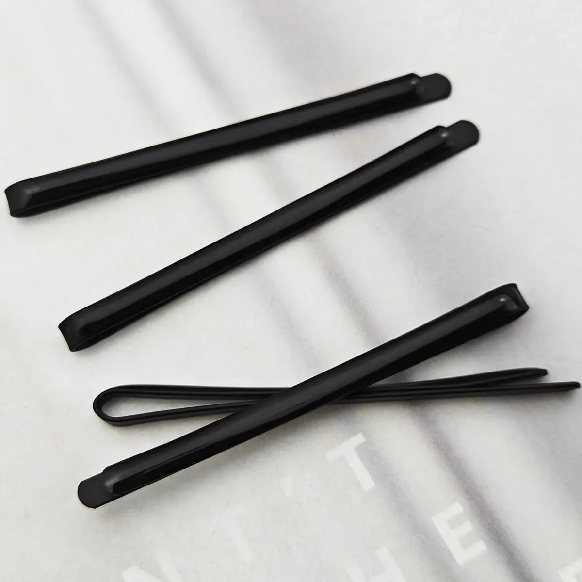 Jumbo Metal Bobby Pins, Glossy Hair Clips for Thick Long Hair, 50 Pcs, Black, Daily Comfort Use, for Men Women and Everyday Wear