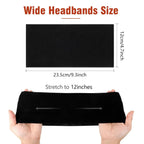 6 Pack Cotton Stretchy Wide Headbands for Women and Girls, Workout Yoga Hair Bands, 4.7 Inch Width, Daily Comfort Use
