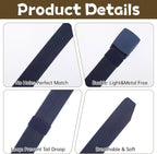 6 PCS Heavy Duty Nylon Webbing Canvas Belts for Men and Women, Outdoor Hiking and Casual Wear, Multicolor, Heavy Duty Use
