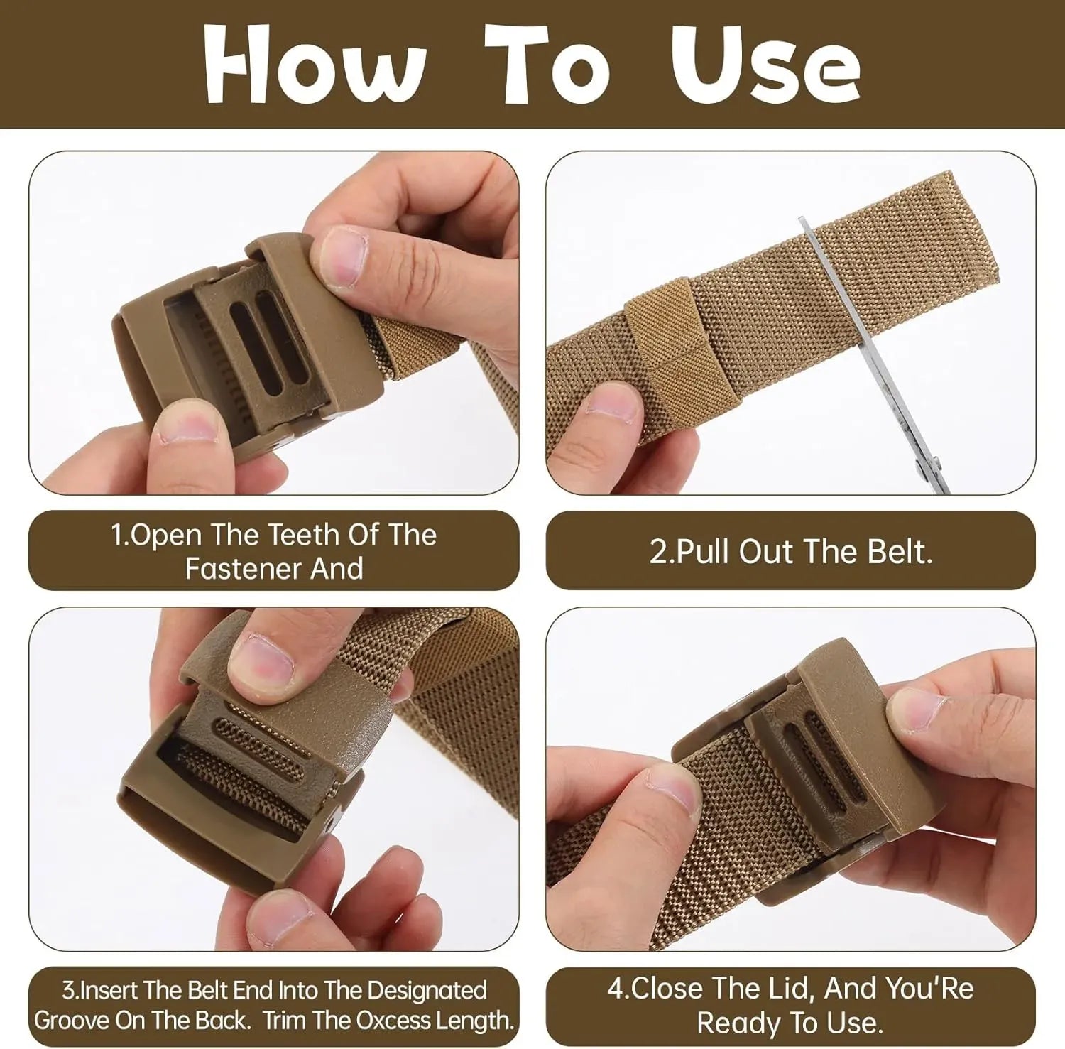 6 PCS Heavy Duty Nylon Webbing Canvas Belts for Men and Women, Outdoor Hiking and Casual Wear, Multicolor, Heavy Duty Use