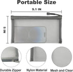 6 Pcs Nylon Mesh Zipper Makeup Bags Cosmetic Pouches for Travel and Home Organization, Small Gray, Daily Comfort Use