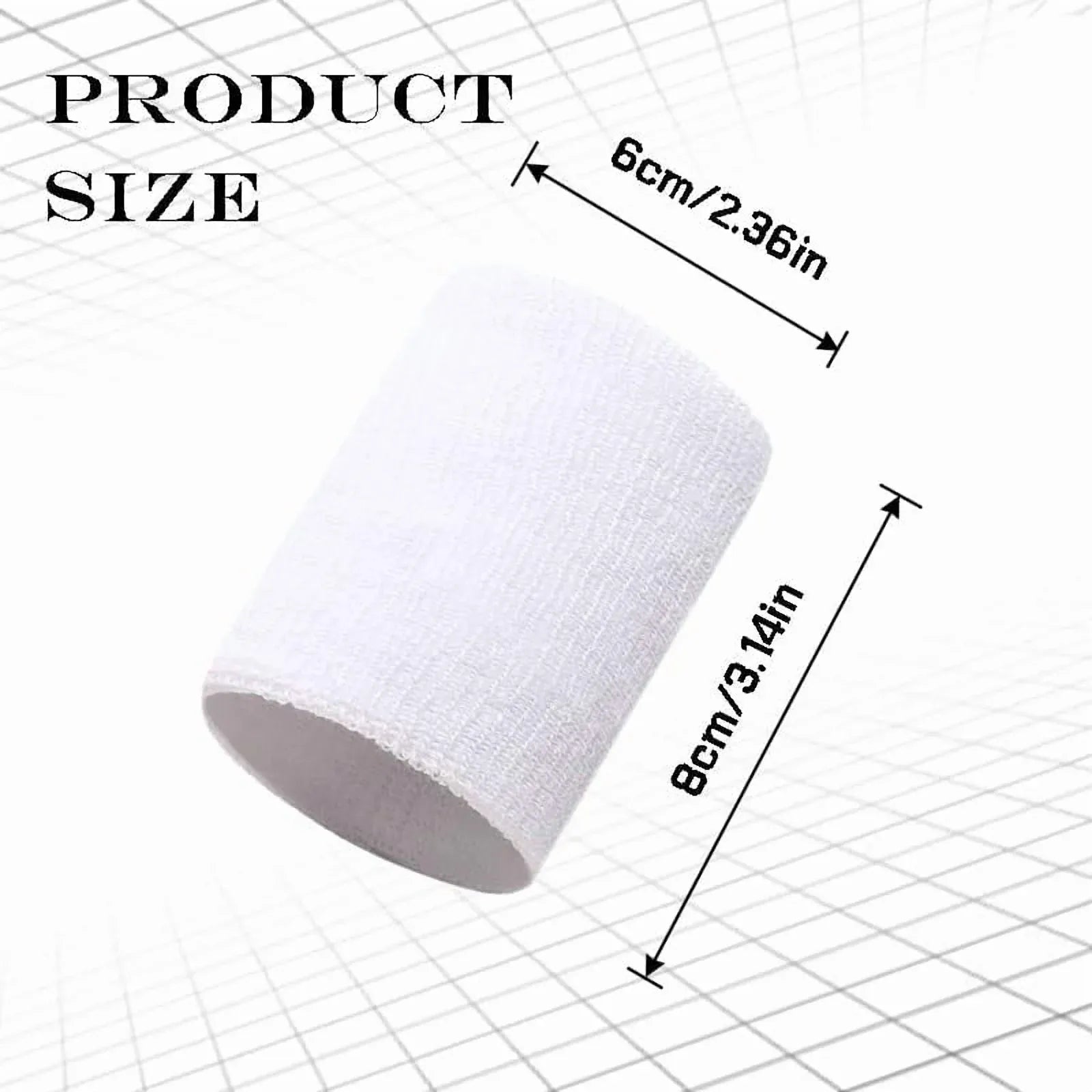 8 Pcs Sports Wristbands Cotton Elastic Sweatbands for Tennis Basketball Running Men Women Black White, Practical Everyday Use
