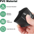8 Pack Square Chair Leg Caps, PVC Non Slip Floor Protectors for Chairs Tables and Beds, 1.25 Inch 32mm, Black, Durable Plastic Construction