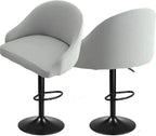 2 Pack Bar Stool Slipcovers Stretch Swivel Chair Covers with Back for Counter Armchairs and Kitchen Island Chairs