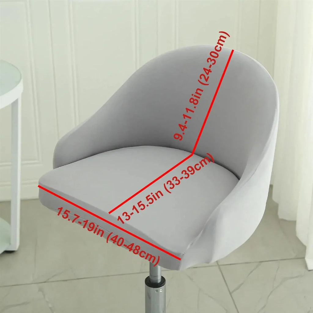 2 Pack Bar Stool Slipcovers Stretch Swivel Chair Covers with Back for Counter Armchairs and Kitchen Island Chairs