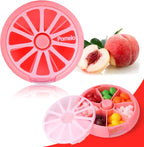 Portable Weekly Pill Organizer Box, 7 Day Rotary 3 Compartment Medicine Case for Travel and Daily Use, Pomelo Pink