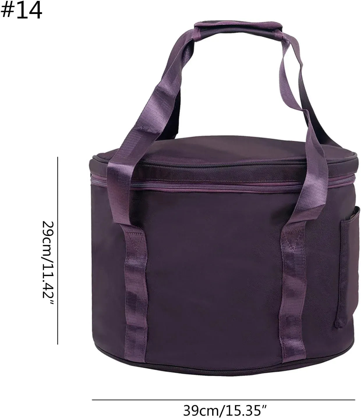 Singing Bowl Carry Bag Thick Padded Portable Travel Case with Handle for Yoga Meditation Purple, 10 inches Size