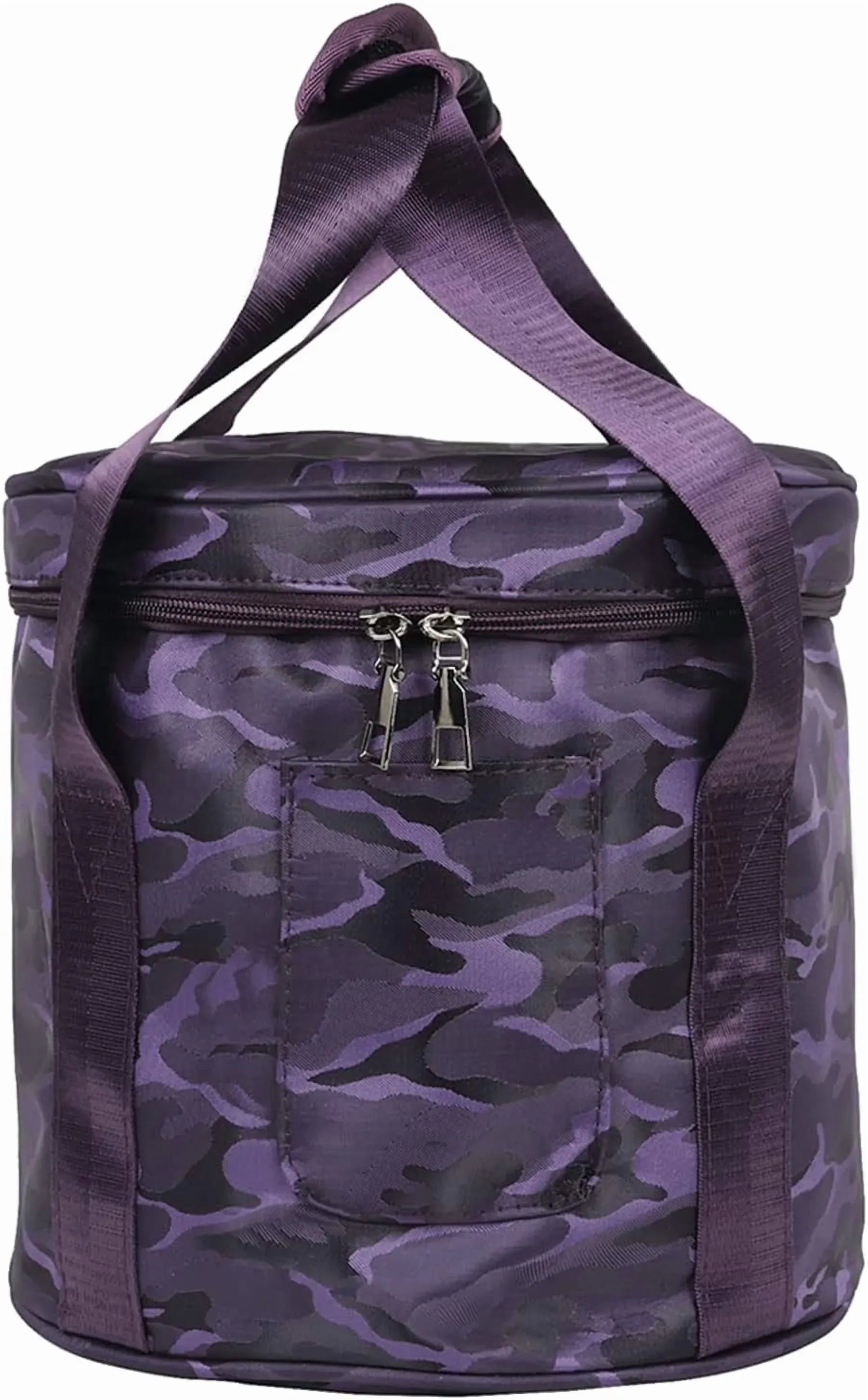 Singing Bowl Carry Bag with Handle, Thickened Padded Travel Case for Yoga Meditation Sound Bowl, Purple, 14 inches Size