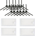 Robotic Vacuum Replacement Parts Kit with 6 Pairs Side Brushes and 4 High Efficiency Filters for ILIFE V3 V3s V5 V5s Pro V50 V55