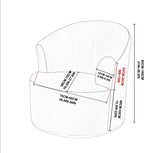 1 Pack Swivel Barrel Chair Slipcover Stretch Soft Washable Furniture Protector for Round Club Accent Chairs Living Room Cream White