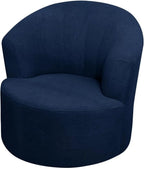 1 Pack Swivel Barrel Chair Slipcover Stretch Washable Furniture Protector for Round Club Accent Chairs Living Room Navy Blue