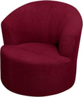 2 Pack Swivel Barrel Chair Slipcover Stretch Soft Washable Furniture Protector for Round Club Accent Chairs Living Room Red