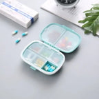 8-Compartment Doset Medicine Box, Compact Dosage Pill Jar Holder for Daily Tablets, Pink, Travel Pill Case, Secure Snap Lid