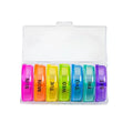 7-Day Pill Organizer Weekly Medicine Box, Double Protection Travel Tablet Case, ABS and PP Material, Secure Snap Lid, Daily Tablet Storage