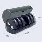 7-Day Morning Evening Doser, Weekly BPA-Free Pill Organizer with Separate Daily Containers, Black, ABS Material, Secure Snap Lid