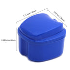 Denture Bath Case Cup Box Holder Storage Container with Denture Cleaner Brush Strainer Basket for Travel Cleaning Green