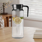 Water Pitcher with Lid, 2 L Plastic Pitcher for Tea & Juice Water, Hot/Cold Water Jug, Tea Pitcher, Juice Pitcher, 13.5 x 7.2 x 4.7 Inch Z-2-Gray