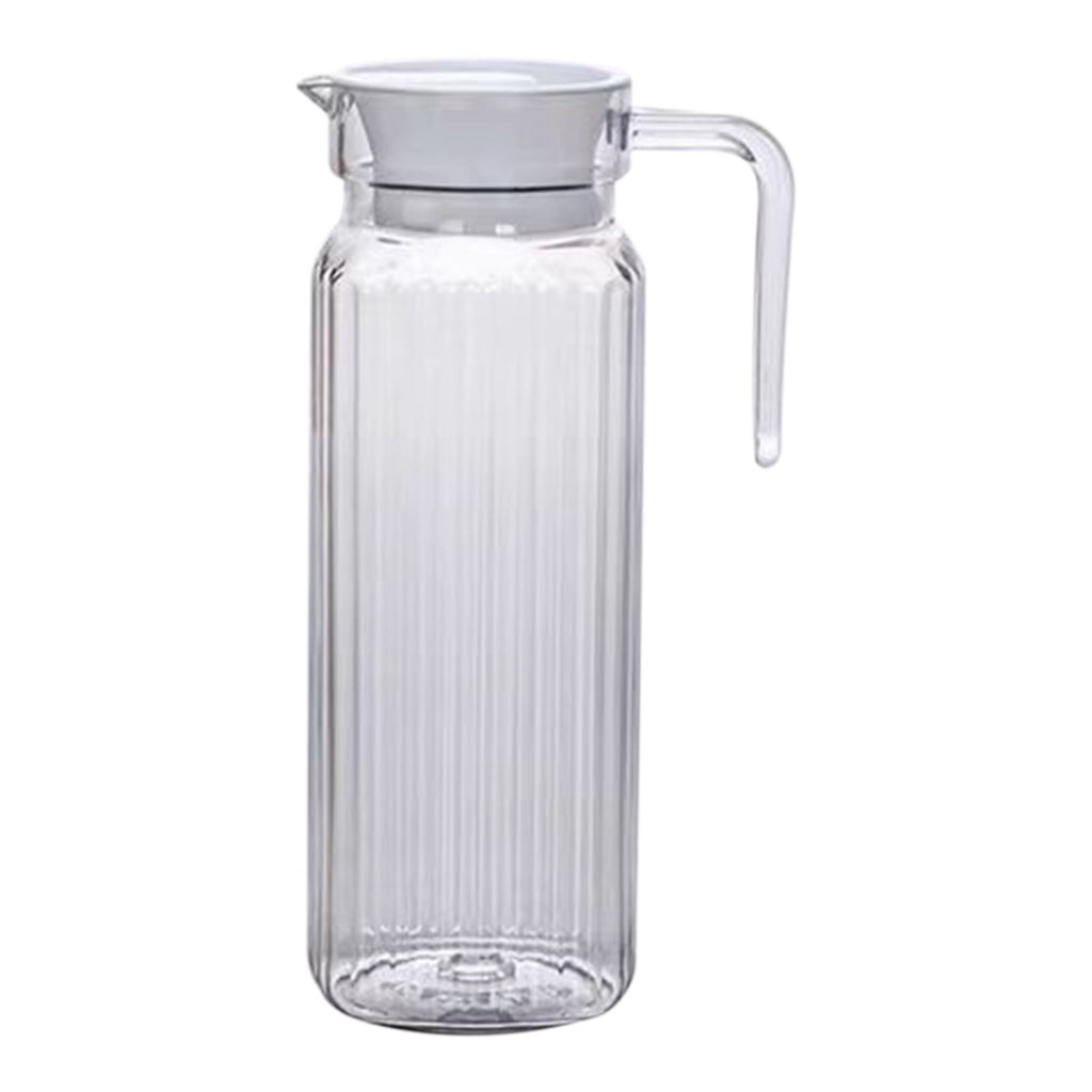 Water Pitcher with Lid, 2 L Plastic Pitcher for Tea & Juice Water, Hot/Cold Water Jug, Tea Pitcher, Juice Pitcher, 13.5 x 7.2 x 4.7 Inch Z-3-Clear