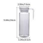 Water Pitcher with Lid, 2 L Plastic Pitcher for Tea & Juice Water, Hot/Cold Water Jug, Tea Pitcher, Juice Pitcher, 13.5 x 7.2 x 4.7 Inch Z-3-Clear