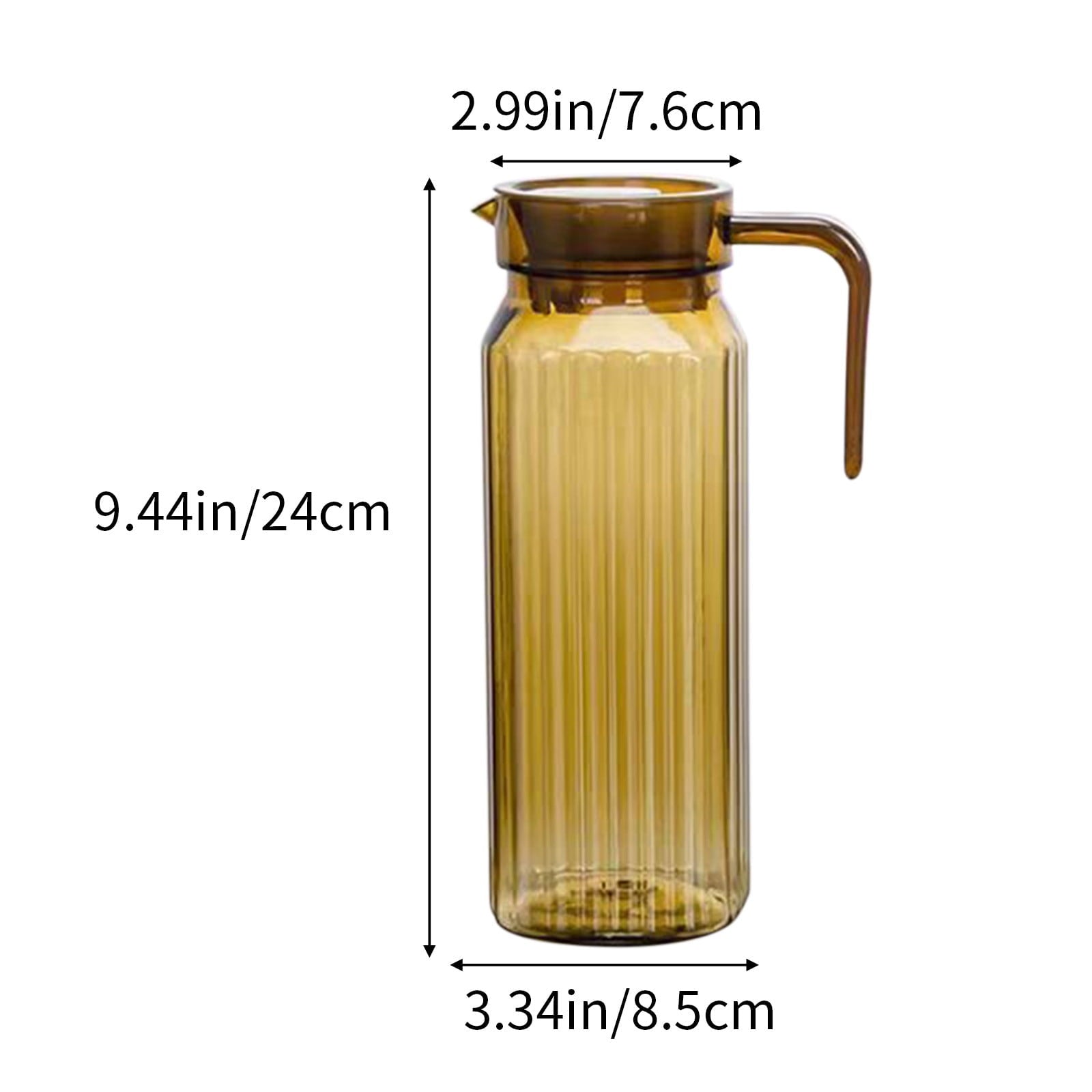 Water Pitcher with Lid, 2 L Plastic Pitcher for Tea & Juice Water, Hot/Cold Water Jug, Tea Pitcher, Juice Pitcher, 13.5 x 7.2 x 4.7 Inch Z-3-Coffee