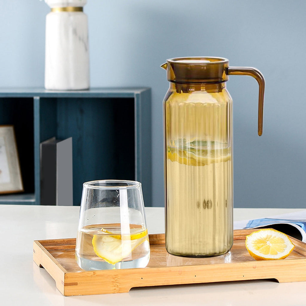 Water Pitcher with Lid, 2 L Plastic Pitcher for Tea & Juice Water, Hot/Cold Water Jug, Tea Pitcher, Juice Pitcher, 13.5 x 7.2 x 4.7 Inch Z-3-Coffee