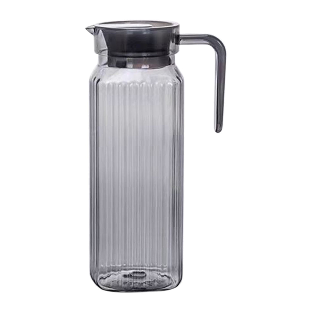 Water Pitcher with Lid, 2 L Plastic Pitcher for Tea & Juice Water, Hot/Cold Water Jug, Tea Pitcher, Juice Pitcher, 13.5 x 7.2 x 4.7 Inch Z-3-Gray