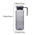 Water Pitcher with Lid, 2 L Plastic Pitcher for Tea & Juice Water, Hot/Cold Water Jug, Tea Pitcher, Juice Pitcher, 13.5 x 7.2 x 4.7 Inch Z-3-Gray
