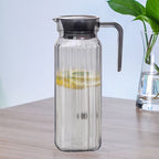 Water Pitcher with Lid, 2 L Plastic Pitcher for Tea & Juice Water, Hot/Cold Water Jug, Tea Pitcher, Juice Pitcher, 13.5 x 7.2 x 4.7 Inch Z-3-Gray