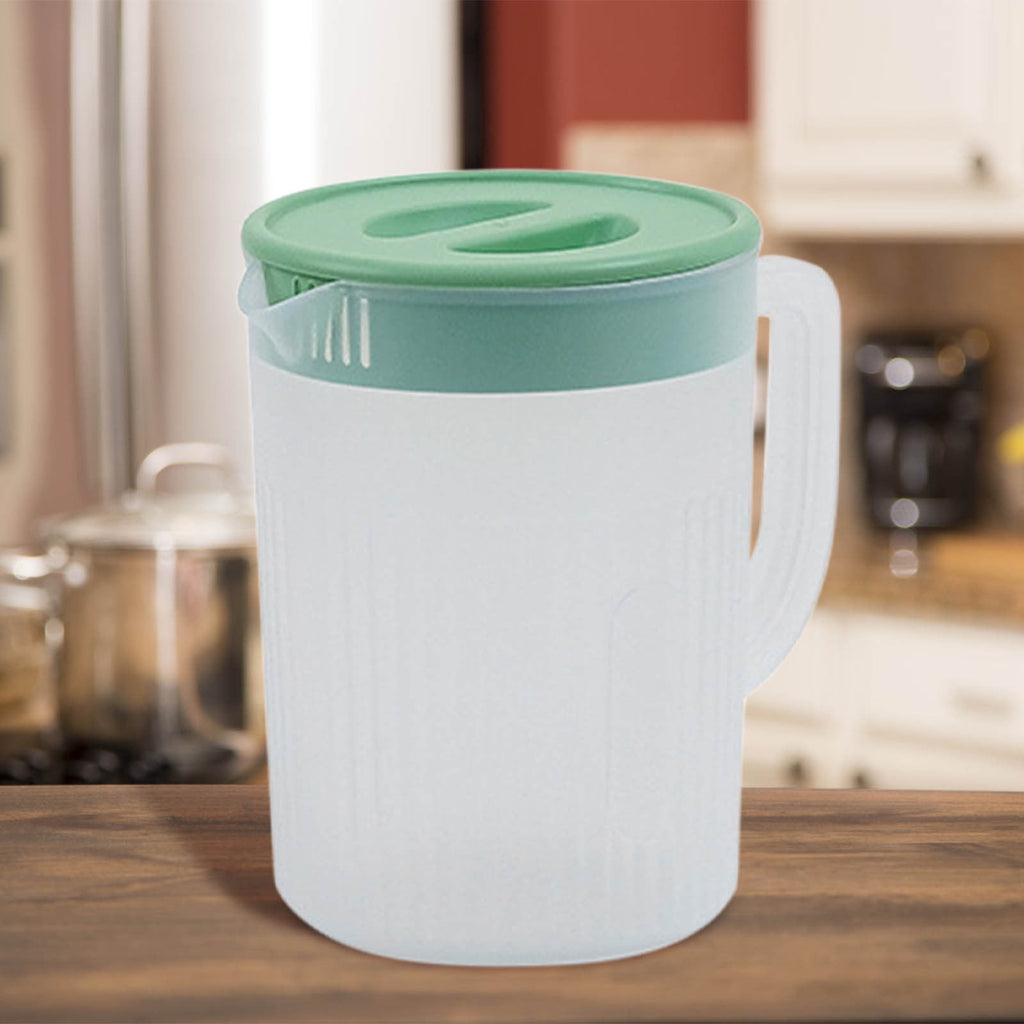 Water Pitcher with Lid, 2 L Plastic Pitcher for Tea & Juice Water, Hot/Cold Water Jug, Tea Pitcher, Juice Pitcher, 13.5 x 7.2 x 4.7 Inch Z-4-B