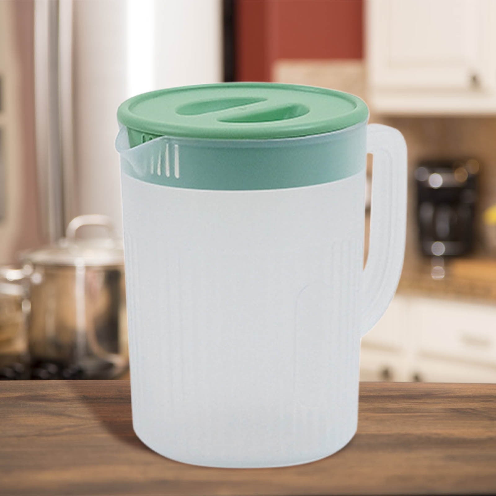 Water Pitcher with Lid, 2 L Plastic Pitcher for Tea & Juice Water, Hot/Cold Water Jug, Tea Pitcher, Juice Pitcher, 13.5 x 7.2 x 4.7 Inch Z-4-B