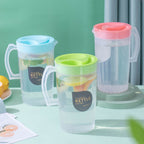 Water Pitcher with Lid, 2 L Plastic Pitcher for Tea & Juice Water, Hot/Cold Water Jug, Tea Pitcher, Juice Pitcher, 13.5 x 7.2 x 4.7 Inch Z-5-Pink