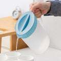 Water Pitcher with Lid, 2 L Plastic Pitcher for Tea & Juice Water, Hot/Cold Water Jug, Tea Pitcher, Juice Pitcher, 13.5 x 7.2 x 4.7 Inch Z-6-Blue
