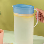 Water Pitcher with Lid, 2 L Plastic Pitcher for Tea & Juice Water, Hot/Cold Water Jug, Tea Pitcher, Juice Pitcher, 13.5 x 7.2 x 4.7 Inch Z-6-Blue