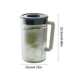 Water Pitcher with Lid, 2 L Plastic Pitcher for Tea & Juice Water, Hot/Cold Water Jug, Tea Pitcher, Juice Pitcher, 13.5 x 7.2 x 4.7 Inch Z-7-Blue