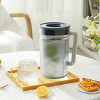 Water Pitcher with Lid, 2 L Plastic Pitcher for Tea & Juice Water, Hot/Cold Water Jug, Tea Pitcher, Juice Pitcher, 13.5 x 7.2 x 4.7 Inch Z-7-Blue
