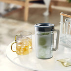 Water Pitcher with Lid, 2 L Plastic Pitcher for Tea & Juice Water, Hot/Cold Water Jug, Tea Pitcher, Juice Pitcher, 13.5 x 7.2 x 4.7 Inch Z-7-Blue