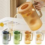 Water Pitcher with Lid, 2 L Plastic Pitcher for Tea & Juice Water, Hot/Cold Water Jug, Tea Pitcher, Juice Pitcher, 13.5 x 7.2 x 4.7 Inch Z-7-Blue