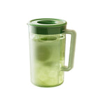 Water Pitcher with Lid, 2 L Plastic Pitcher for Tea & Juice Water, Hot/Cold Water Jug, Tea Pitcher, Juice Pitcher, 13.5 x 7.2 x 4.7 Inch Z-7-Green