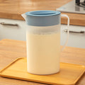 Water Pitcher with Lid, 2 L Plastic Pitcher for Tea & Juice Water, Hot/Cold Water Jug, Tea Pitcher, Juice Pitcher, 13.5 x 7.2 x 4.7 Inch Z-8-Blue