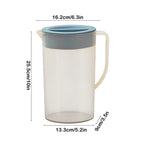 Water Pitcher with Lid, 2 L Plastic Pitcher for Tea & Juice Water, Hot/Cold Water Jug, Tea Pitcher, Juice Pitcher, 13.5 x 7.2 x 4.7 Inch Z-8-Blue